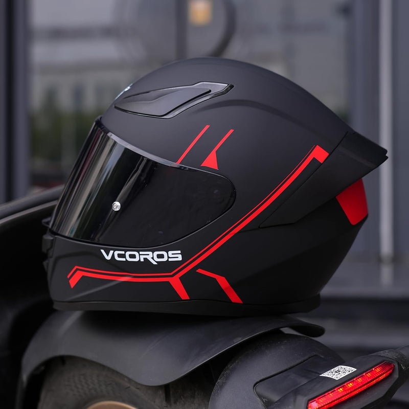 VCOROS Motorcycle Helmets Visor Shield WS-609 Full Face Helmet Visor Replacement Accessories (Black) - Image 5